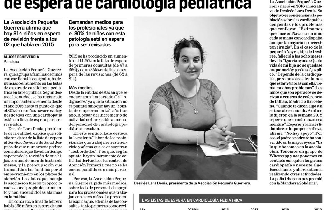 Denunciamos el aumento en las listas de espera de cardiología pediátrica en Navarra